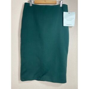 Burberry Prorsum Forest Green Virgin Wool Pencil Skirt IT 42 US 6 Made in Italy